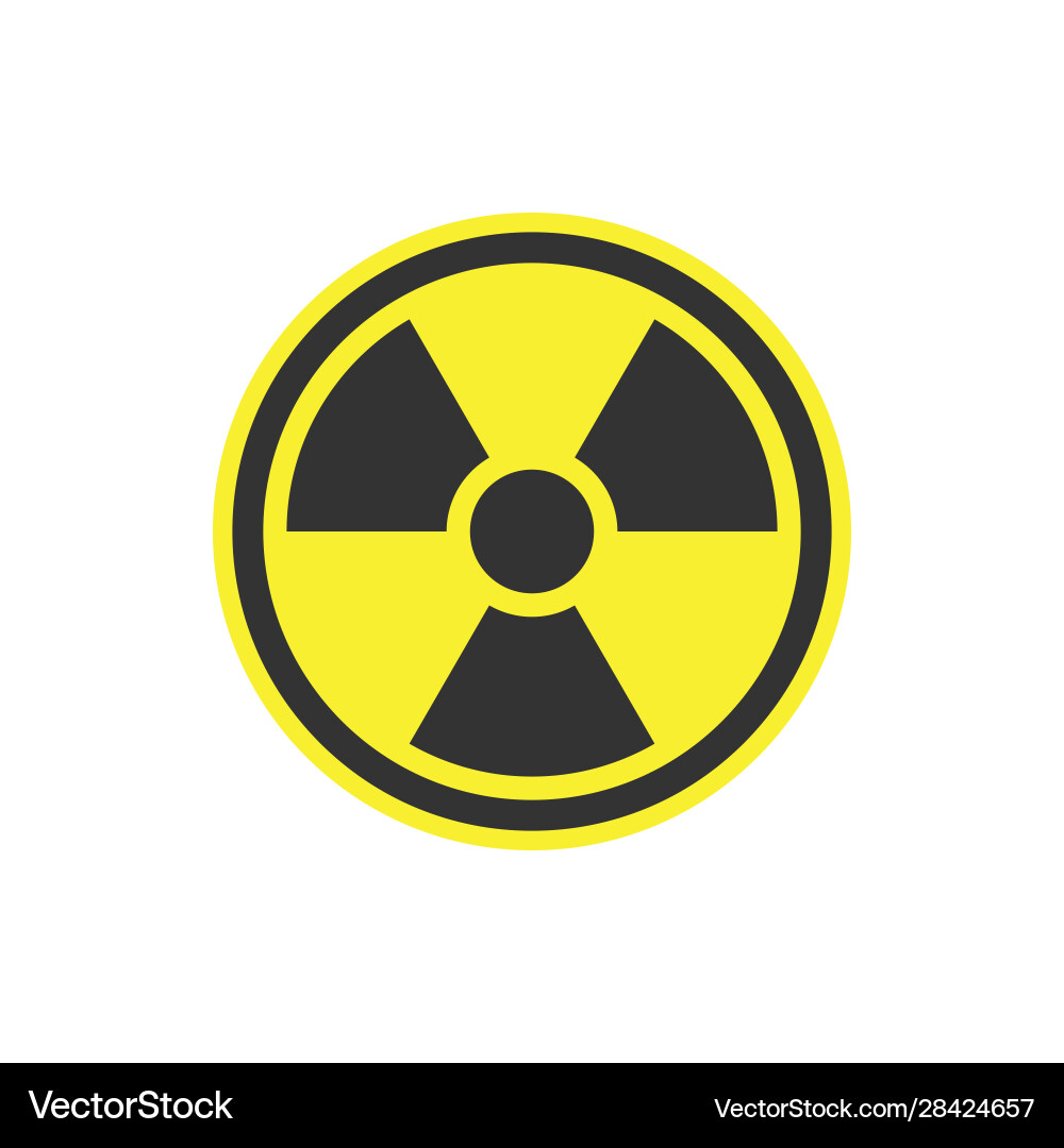 Radiation symbol or radioactive warning icon vector image