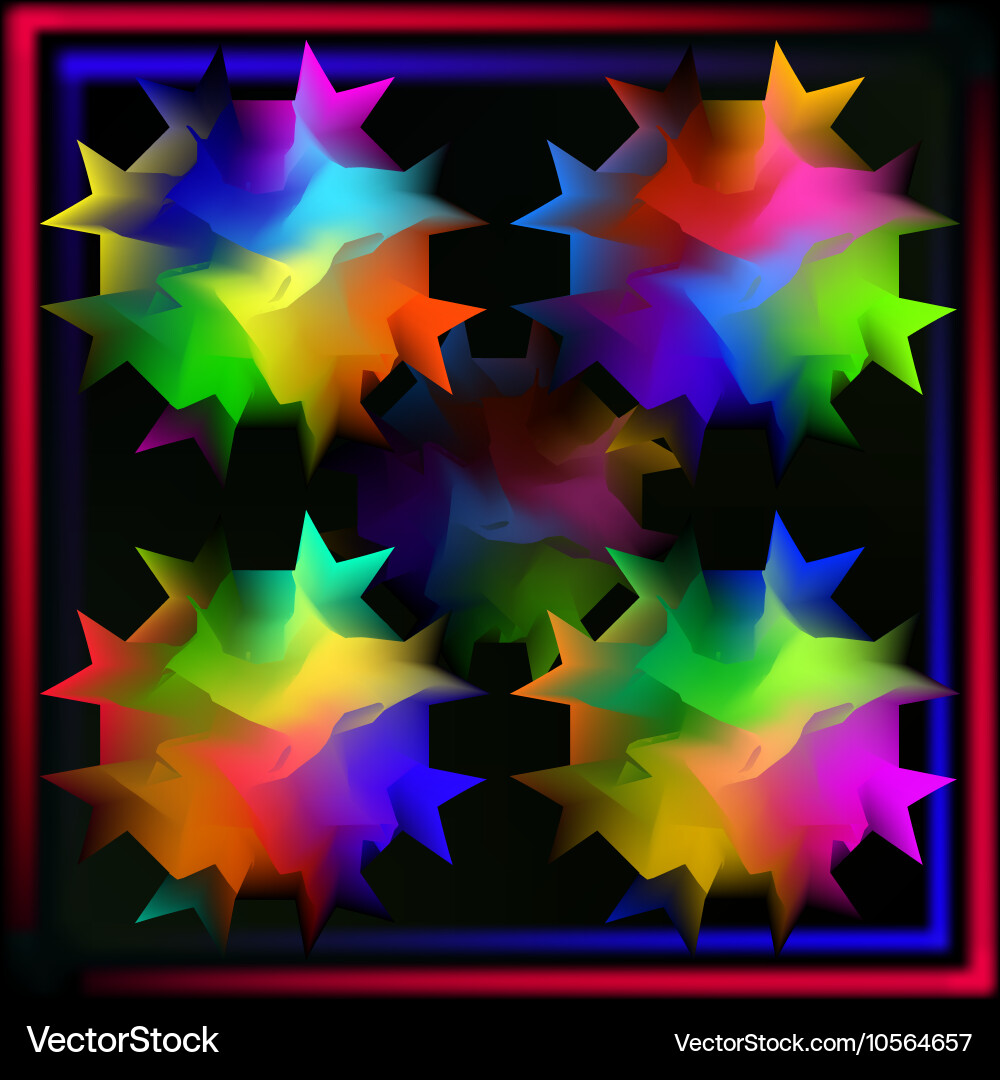 Undulating multicolored balls abstraction vector image