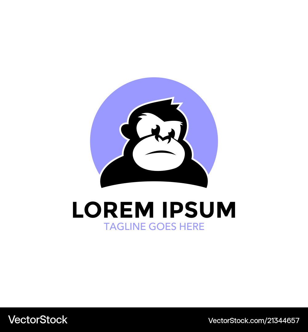 Unique monkey logo template Unique monkey logo template vector image