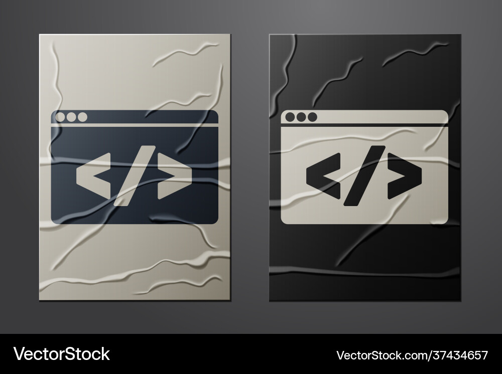 White web design and front end development icon White web design and front end development icon Vector Image