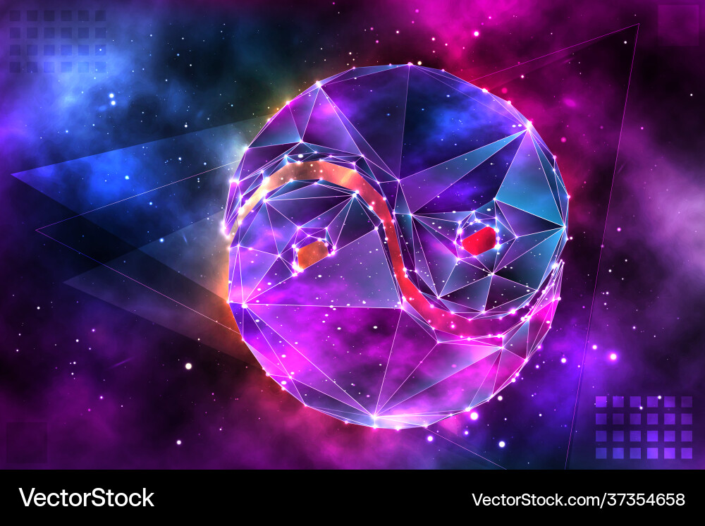 3d object on space background vector image