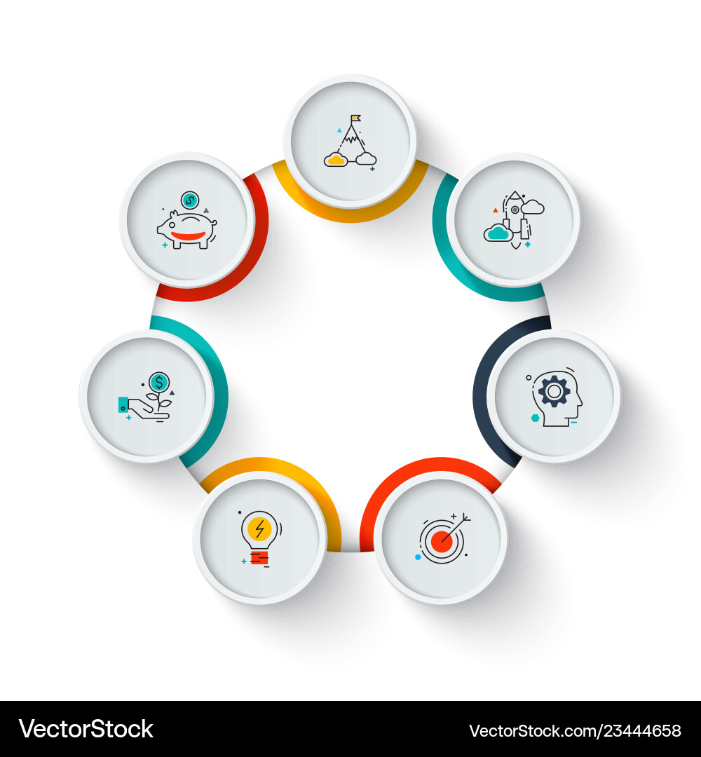 Business data visualization circle elements Business data visualization circle elements vector image