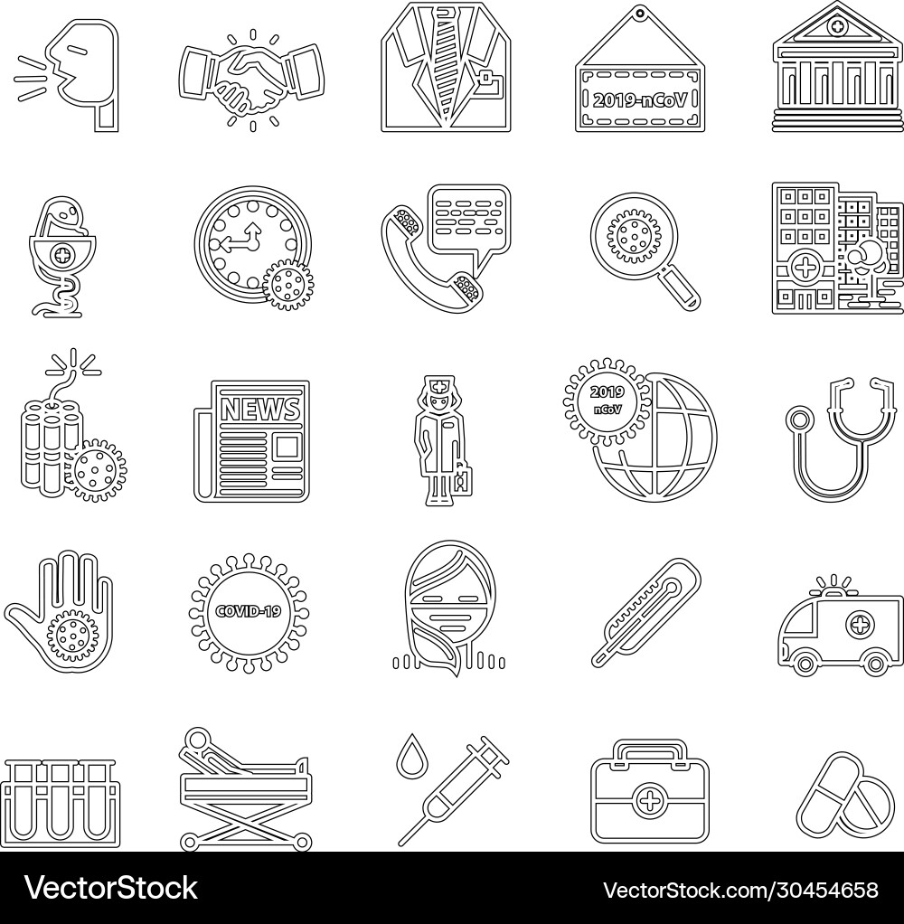 Coronavirus Icon Set - Medical Vektorbild