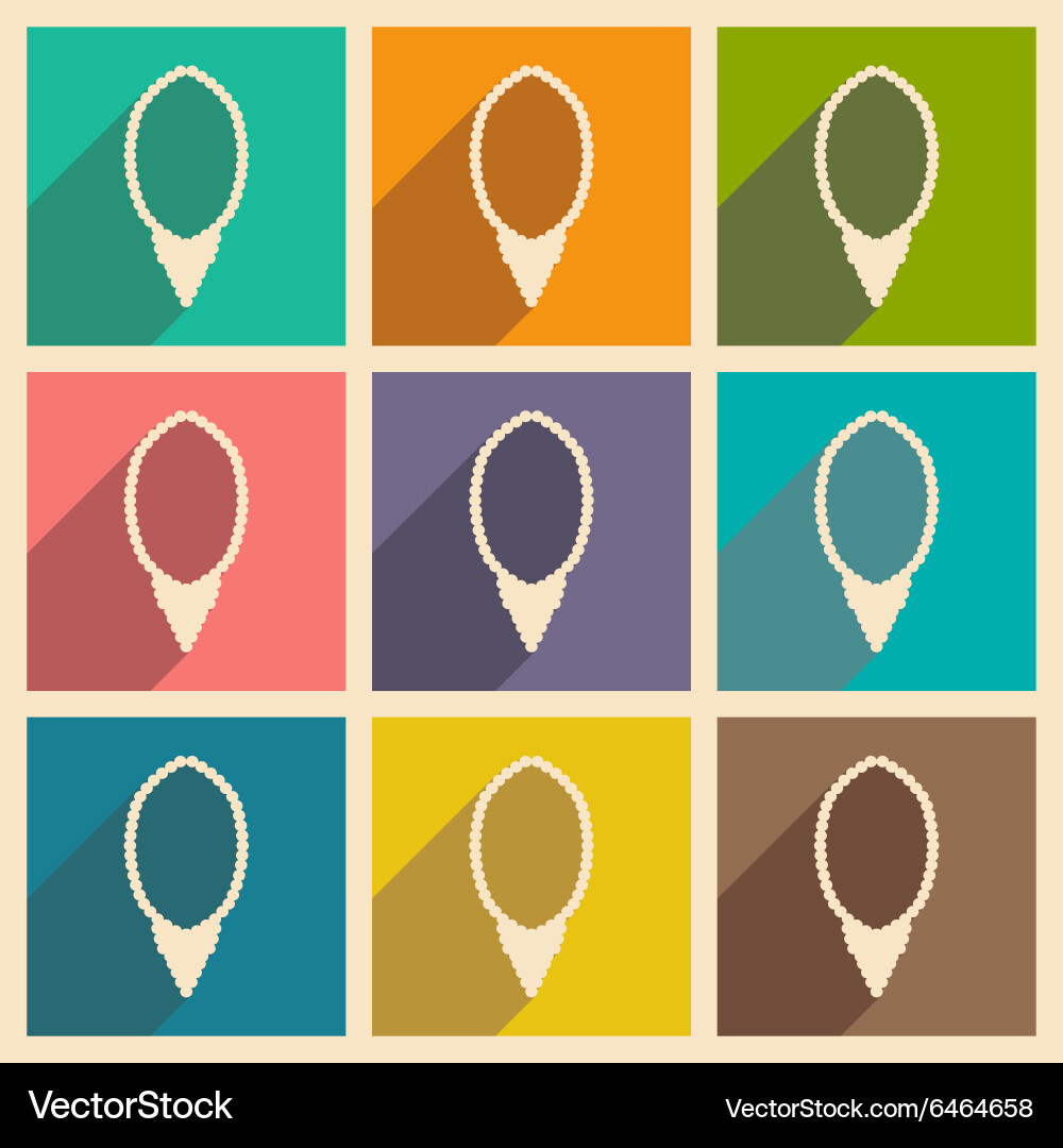 Flat with shadow concept and mobile application Vector Image