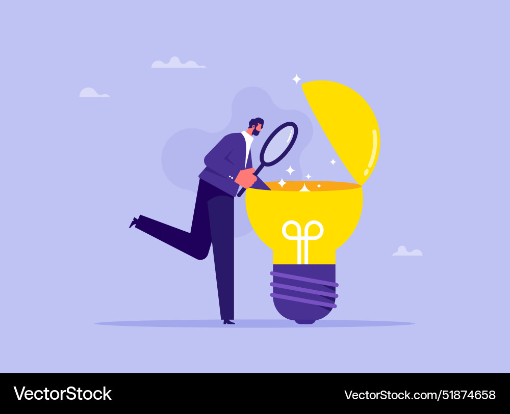 In-depth analysis for competitive advantage Vector Image