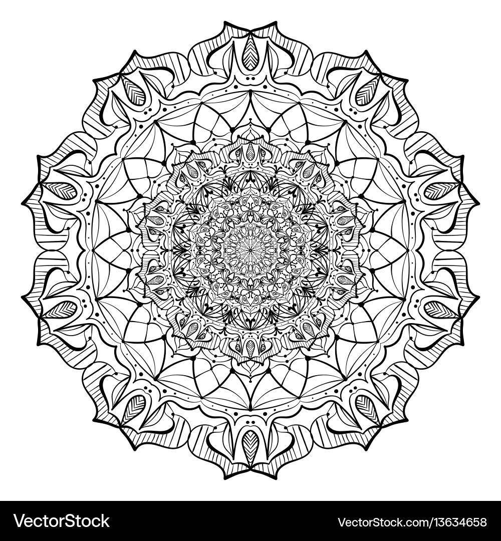Lace ornament mandala Lace ornament mandala vector image