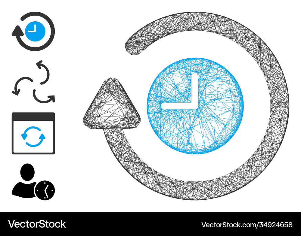 Linear repeat clock mesh Linear repeat clock mesh vector image