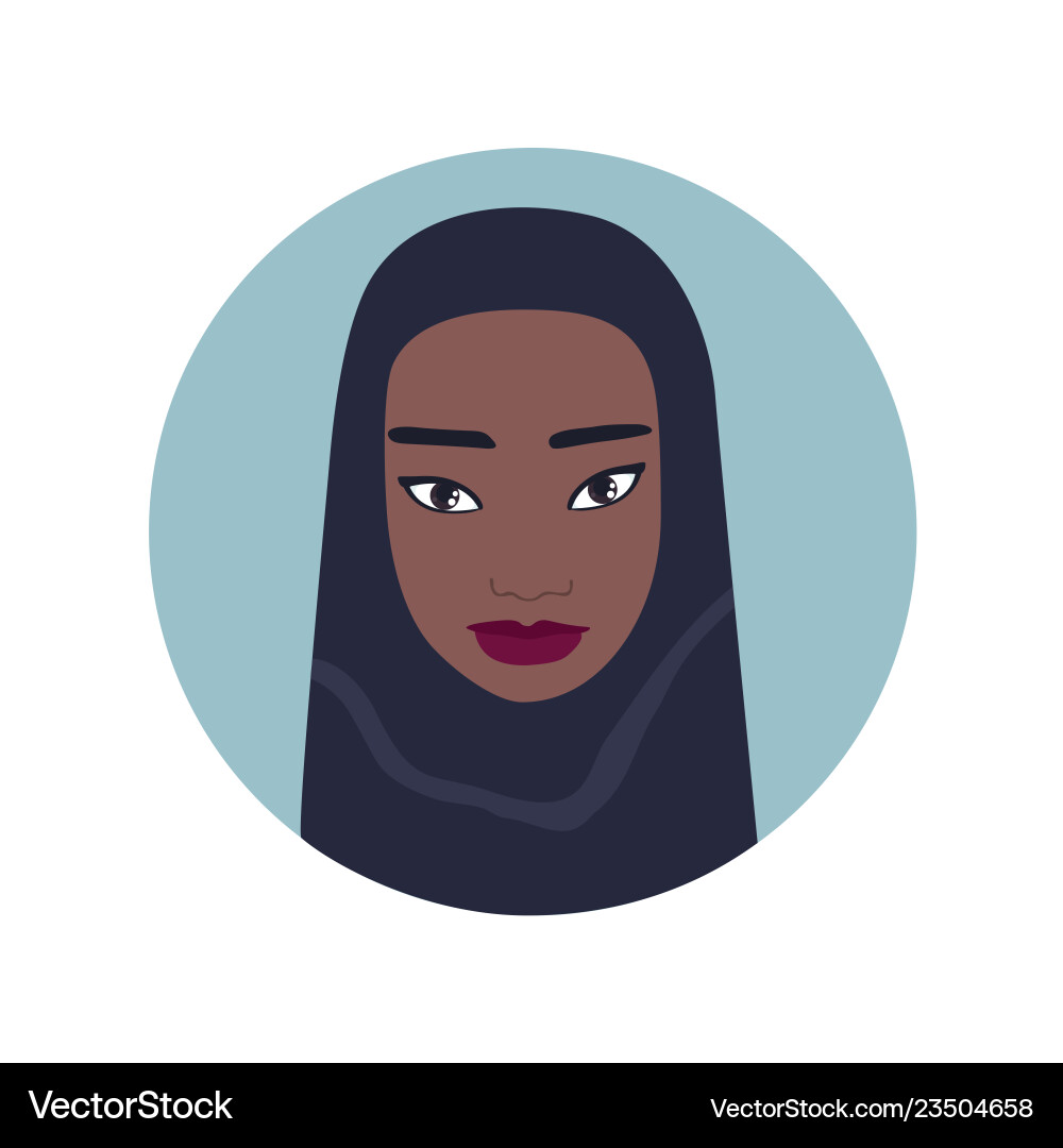 Lovely young girl portrait beautiful muslim woman Lovely young girl portrait beautiful muslim woman vector image