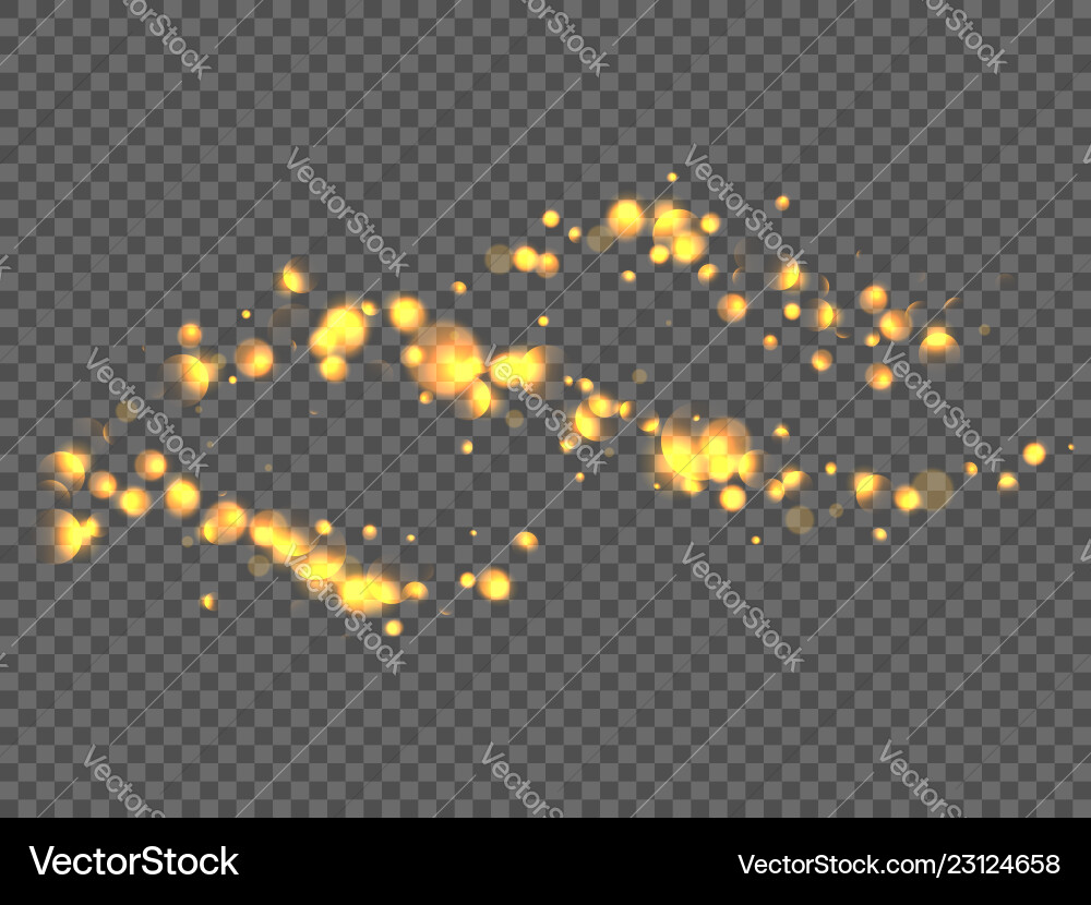 Magic sparkling elements with glowing light effect vector image