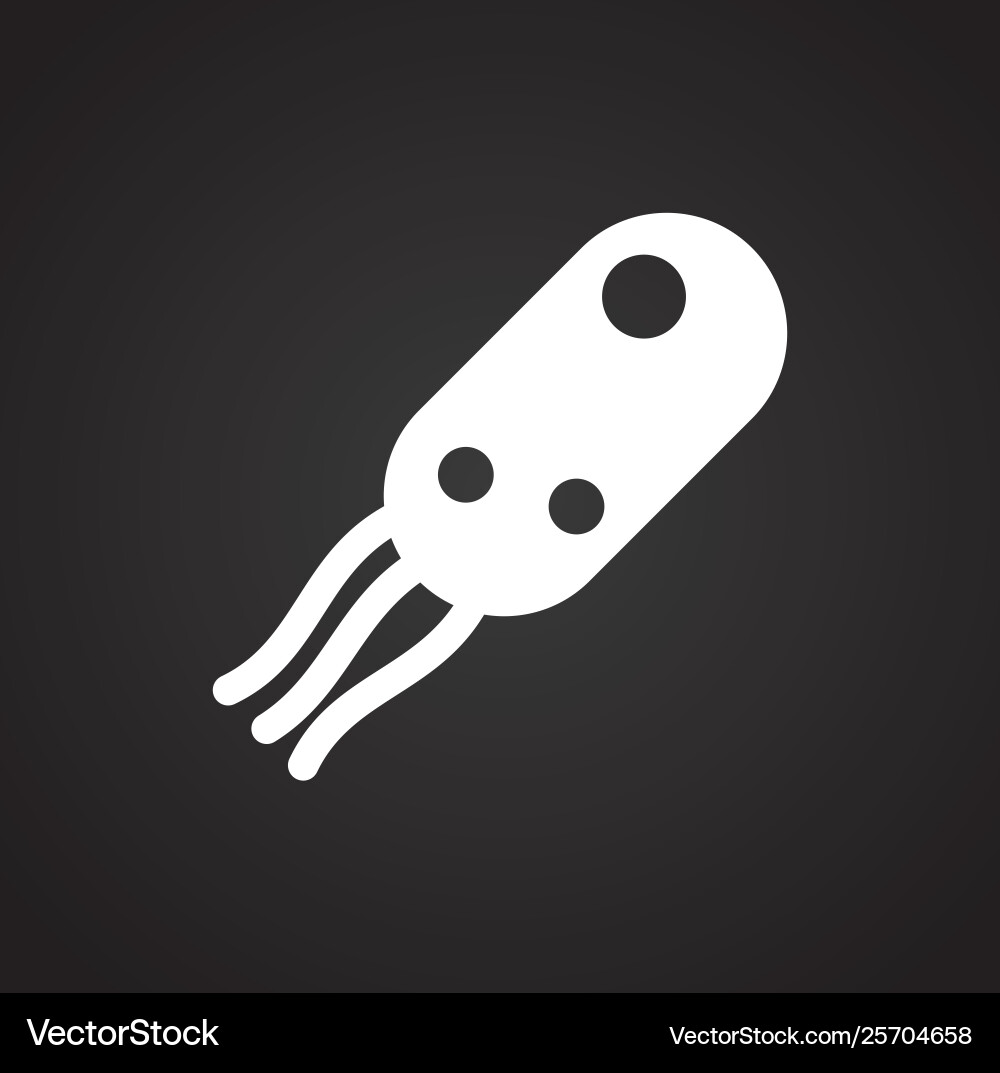 Microbe icon on background for graphic and web Vector Image
