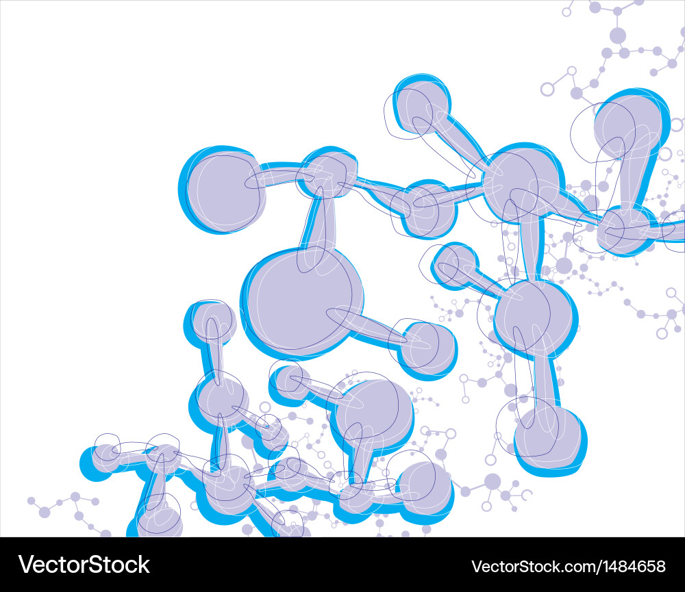 Molecular Structure Background Vector Image
