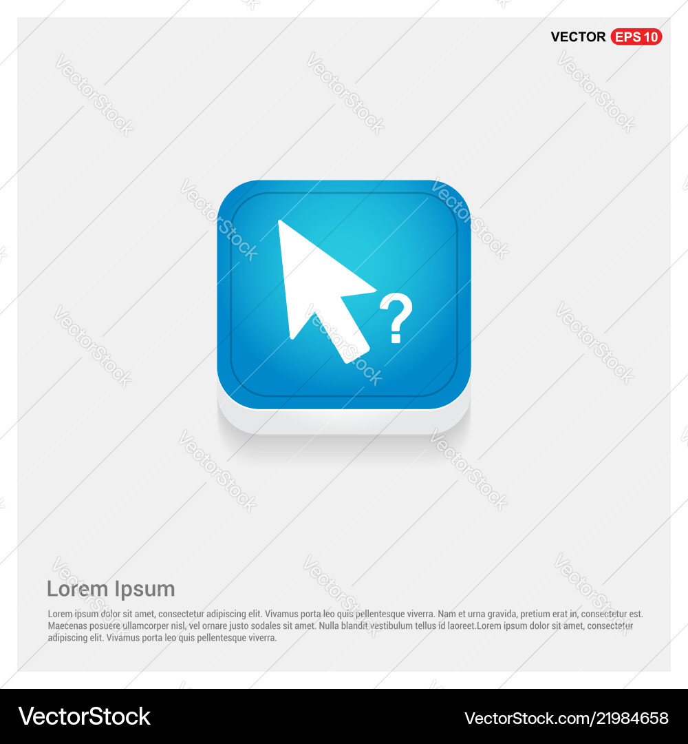 Mouse cursor question icon Vector Image
