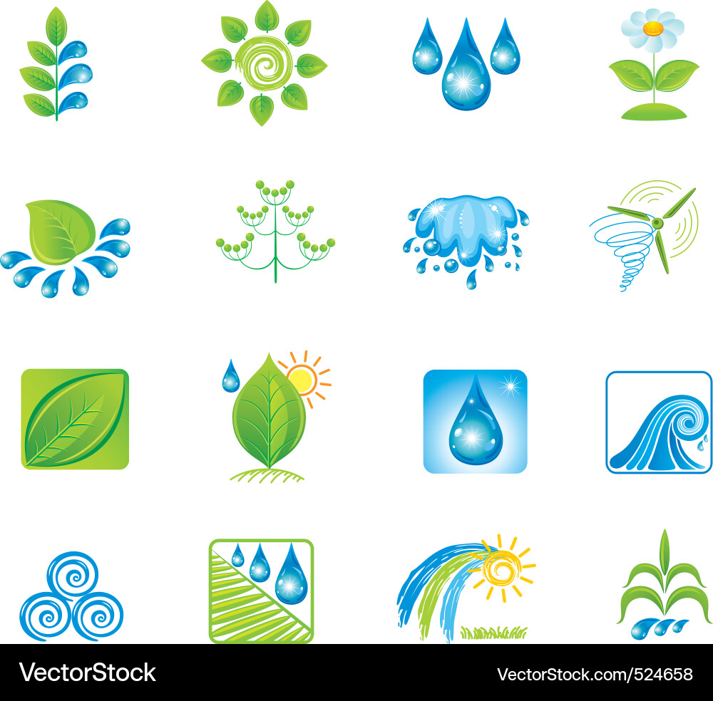 Nature Icon Set vector image