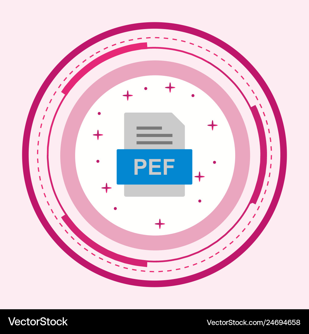 Pef file document icon vector image