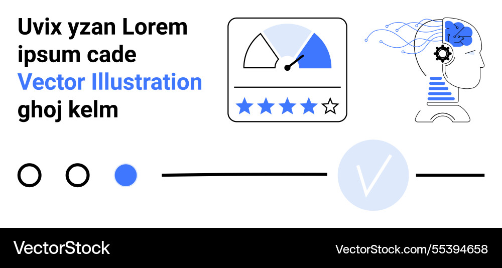 Performance analytics with head and brain Performance analytics with head and brain vector image