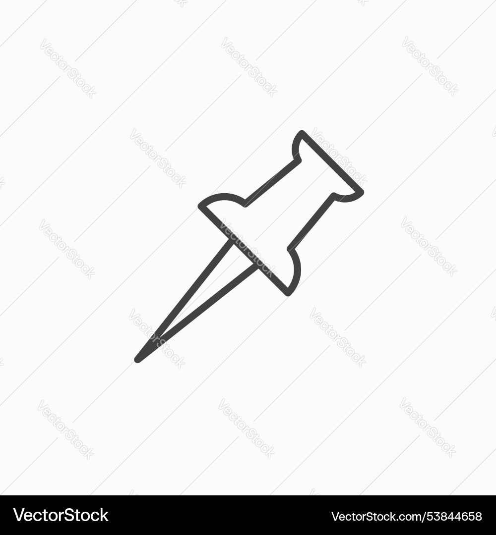 Push pin icon set Push pin icon set vector image