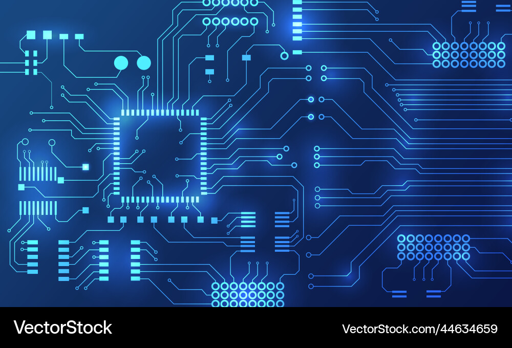 Abstract background a circuit board showing connec vector image