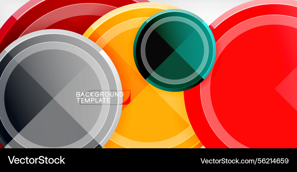 Abstract circles overlap creating vibrant design Abstract circles overlap creating vibrant design Vector Image