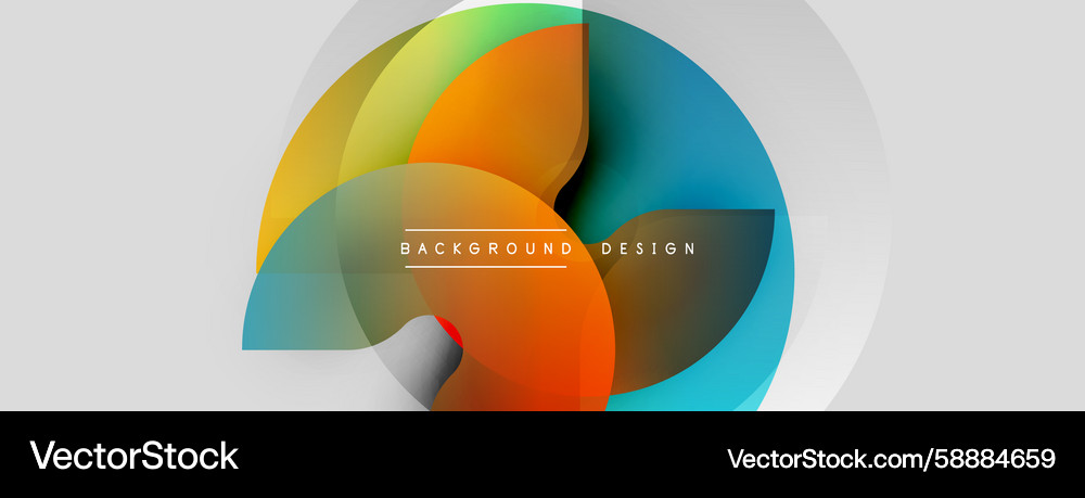 Abstract Colorful Circles Overlay Vector Image