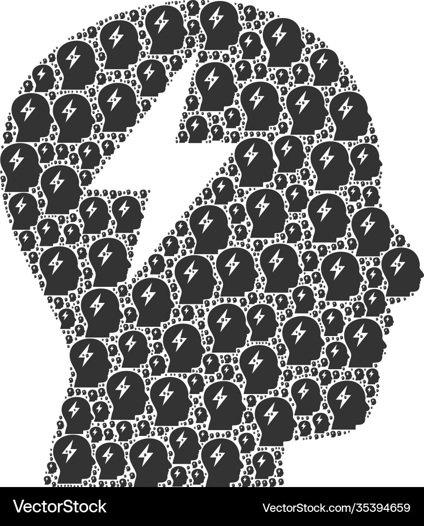Brainstorming recursive mosaic itself items Brainstorming recursive mosaic itself items vector image