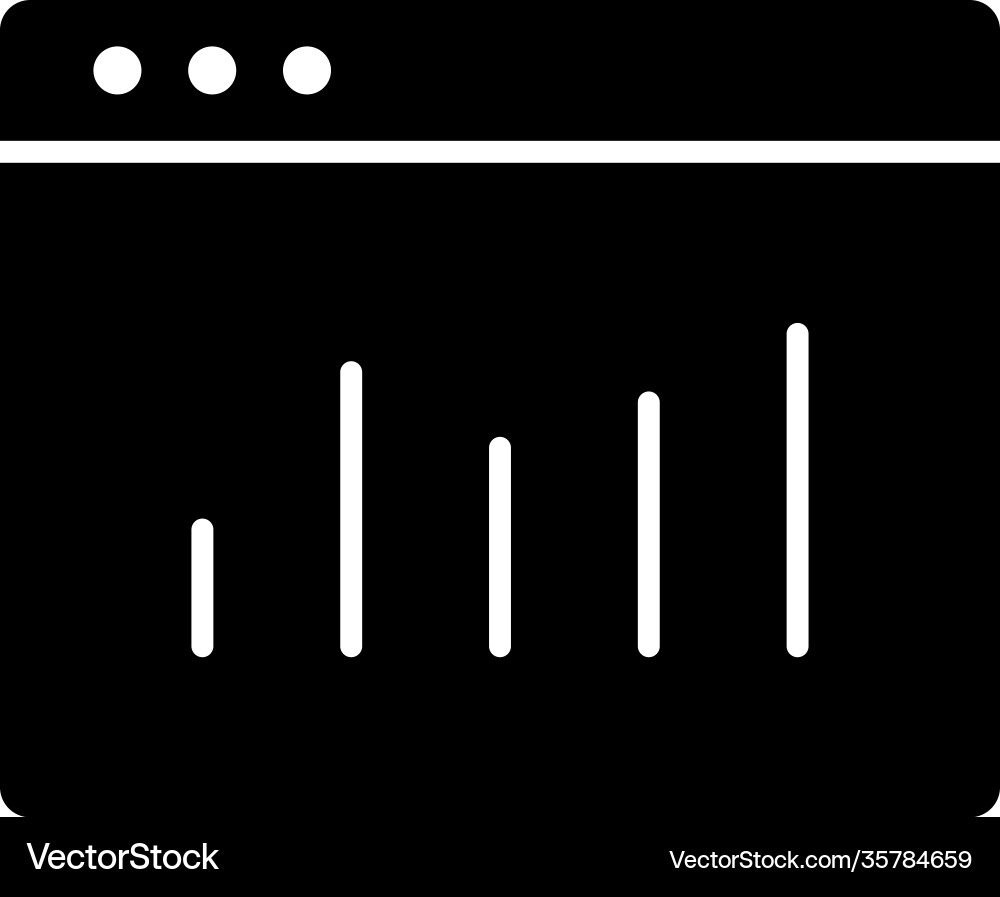 Browser graph icon Vector Image