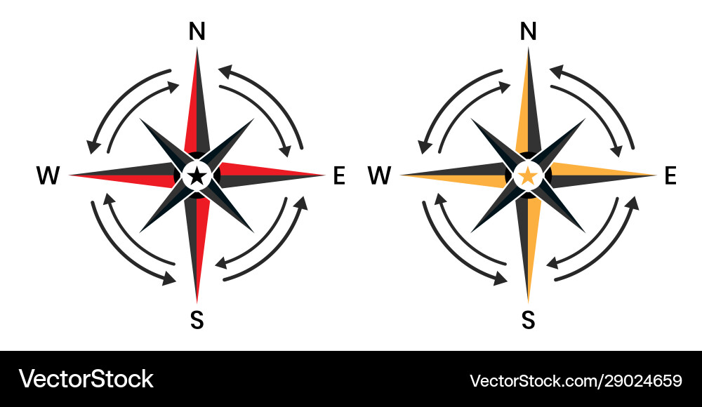 Compass pointer icon with white background Compass pointer icon with white background vector image