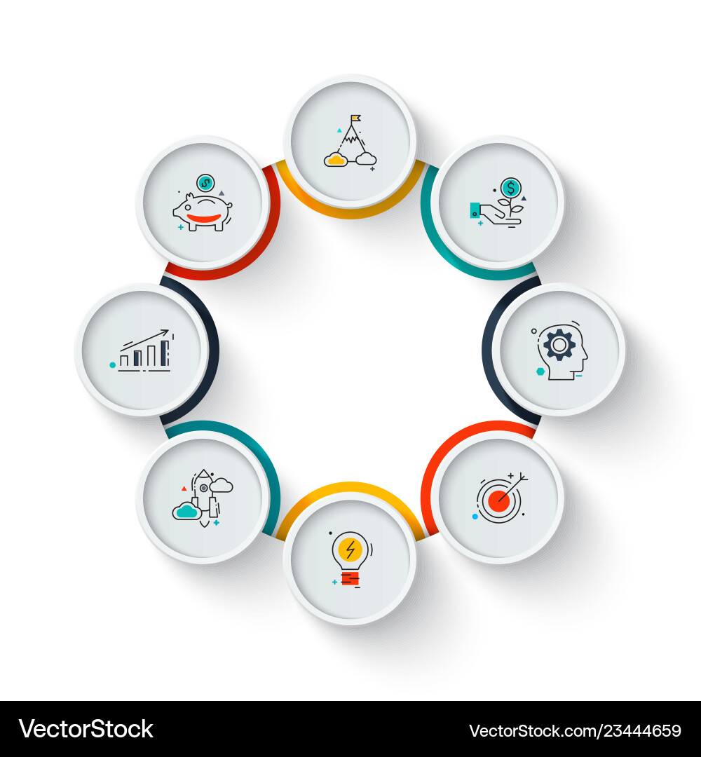 Data Cycle & Process Elements vector image