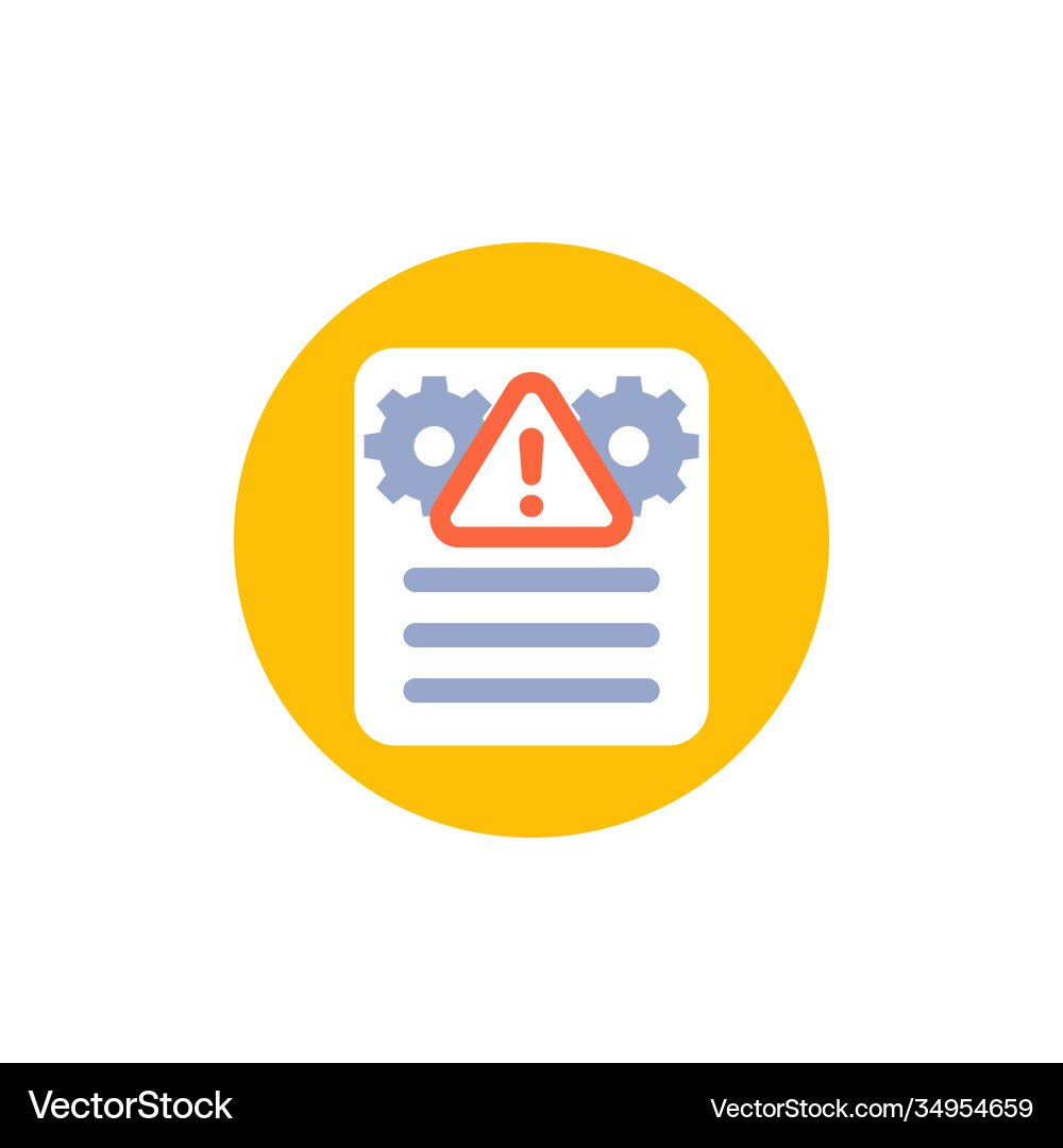 Error report failed test icon Vector Image