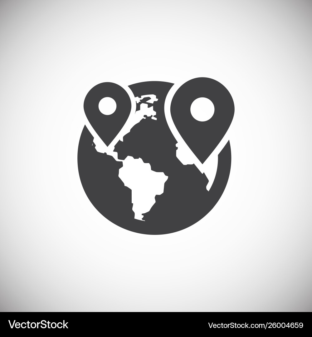 Geolocation related icon on background for graphic Geolocation related icon on background for graphic vector image