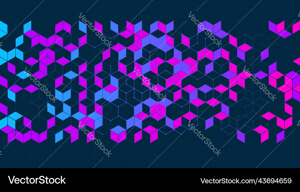 Geometric pattern with cubes and hexagons Geometric pattern with cubes and hexagons vector image