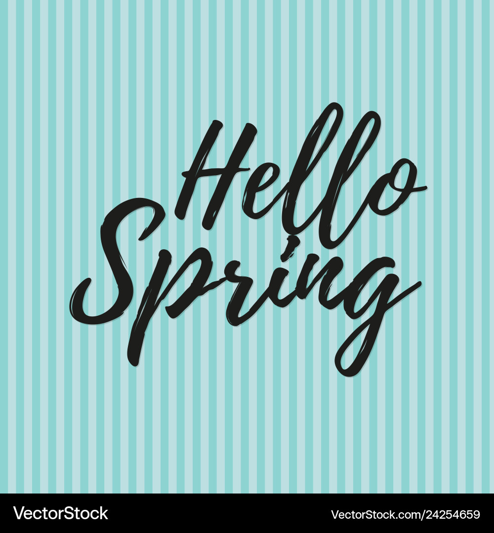 Hello spring background Vector Image