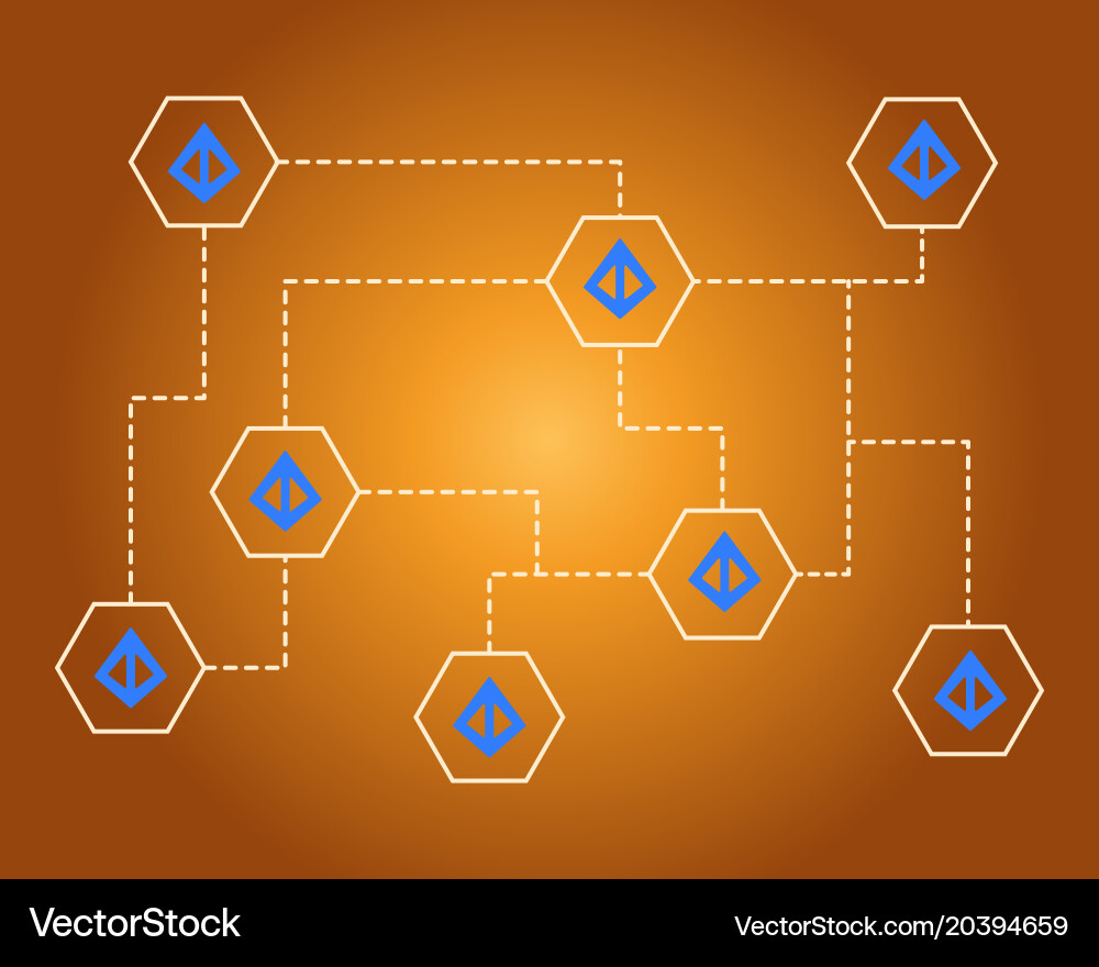 Loopring cryptocurrency networking style Vector Image