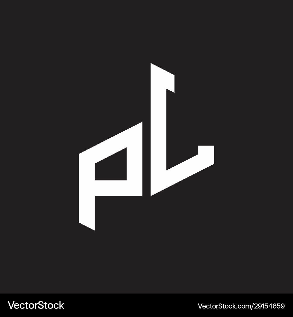 Pl initial letters logo monogram with up to down Pl initial letters logo monogram with up to down Vector Image