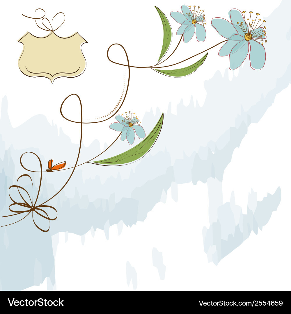 Seamless pattern background with flowers Vector Image