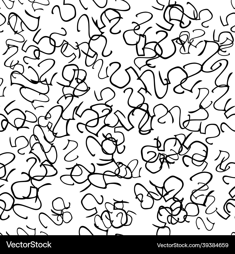 Seamless pattern with sketch round squiggle Vector Image