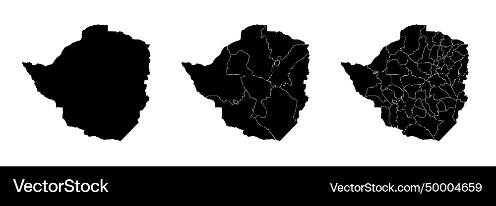 Set of isolated uruguay maps with regions Vector Image