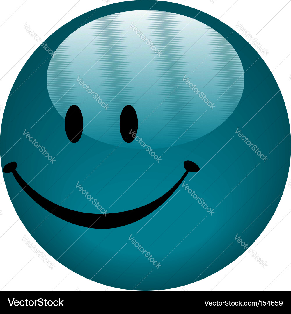 Smiling Button Icon Vector Image