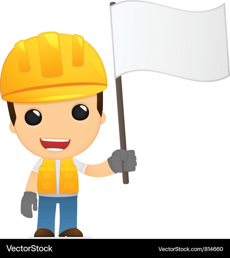 Cartoon Builder Character Vector Image