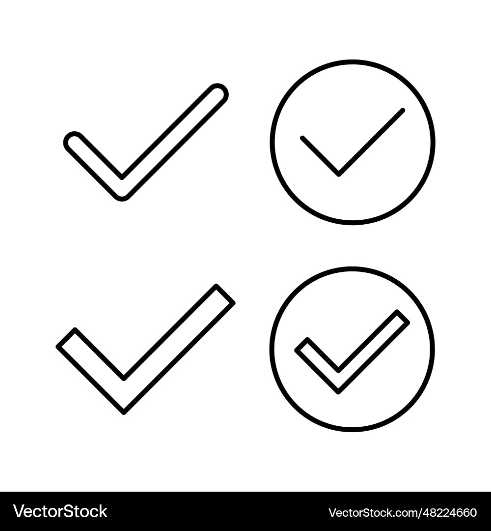 Check icon mark list button Check icon mark list button vector image