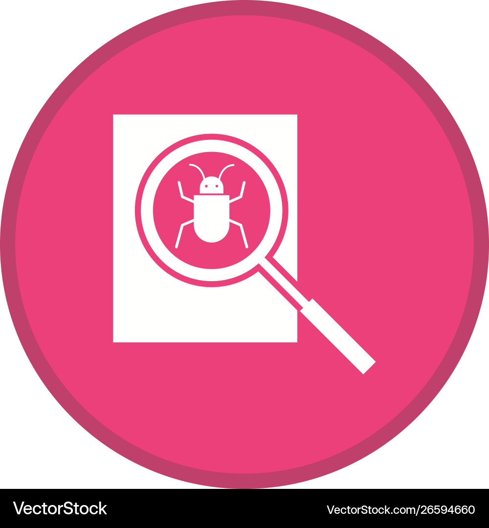 Debugging glyph multi color background vector image