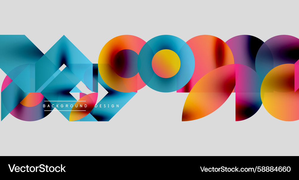 Dynamic Colorful Abstract Shapes Vector Image
