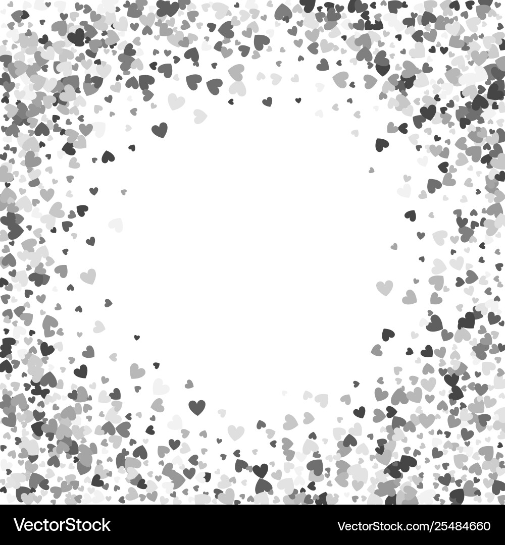 Frame or border random scatter hearts Frame or border random scatter hearts vector image