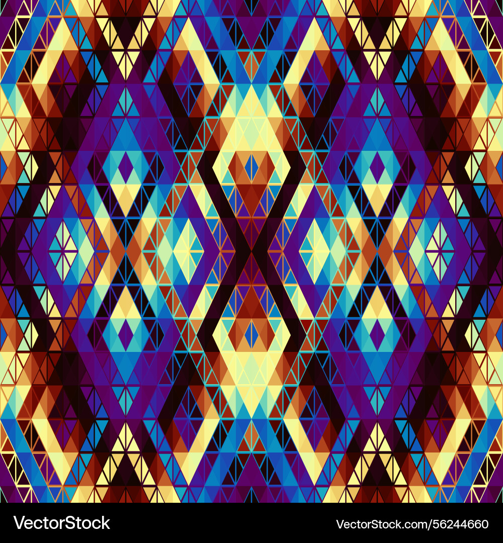 Geometric abstract triangles pattern aztec style Geometric abstract triangles pattern aztec style vector image