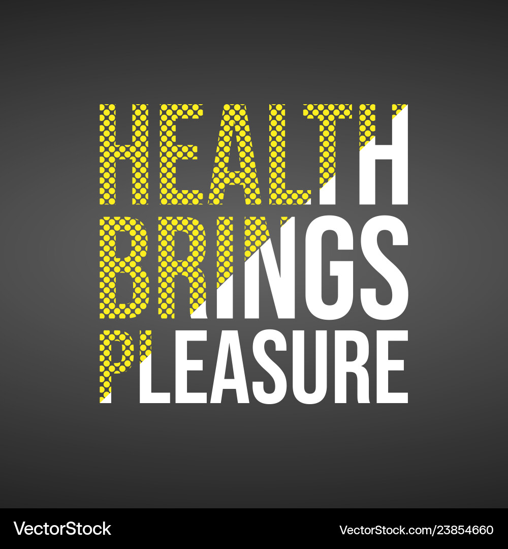 Gesundheit bringt Freude Motivation Zitat Gesundheit bringt Freude Motivation Zitat vektorbild