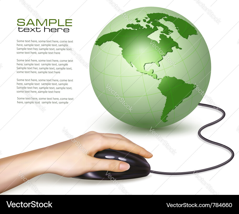 Global Connection Mouse vector image
