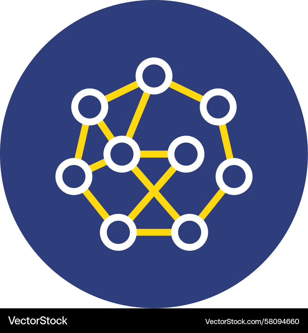 Neural Network Circle Icon Vector Image