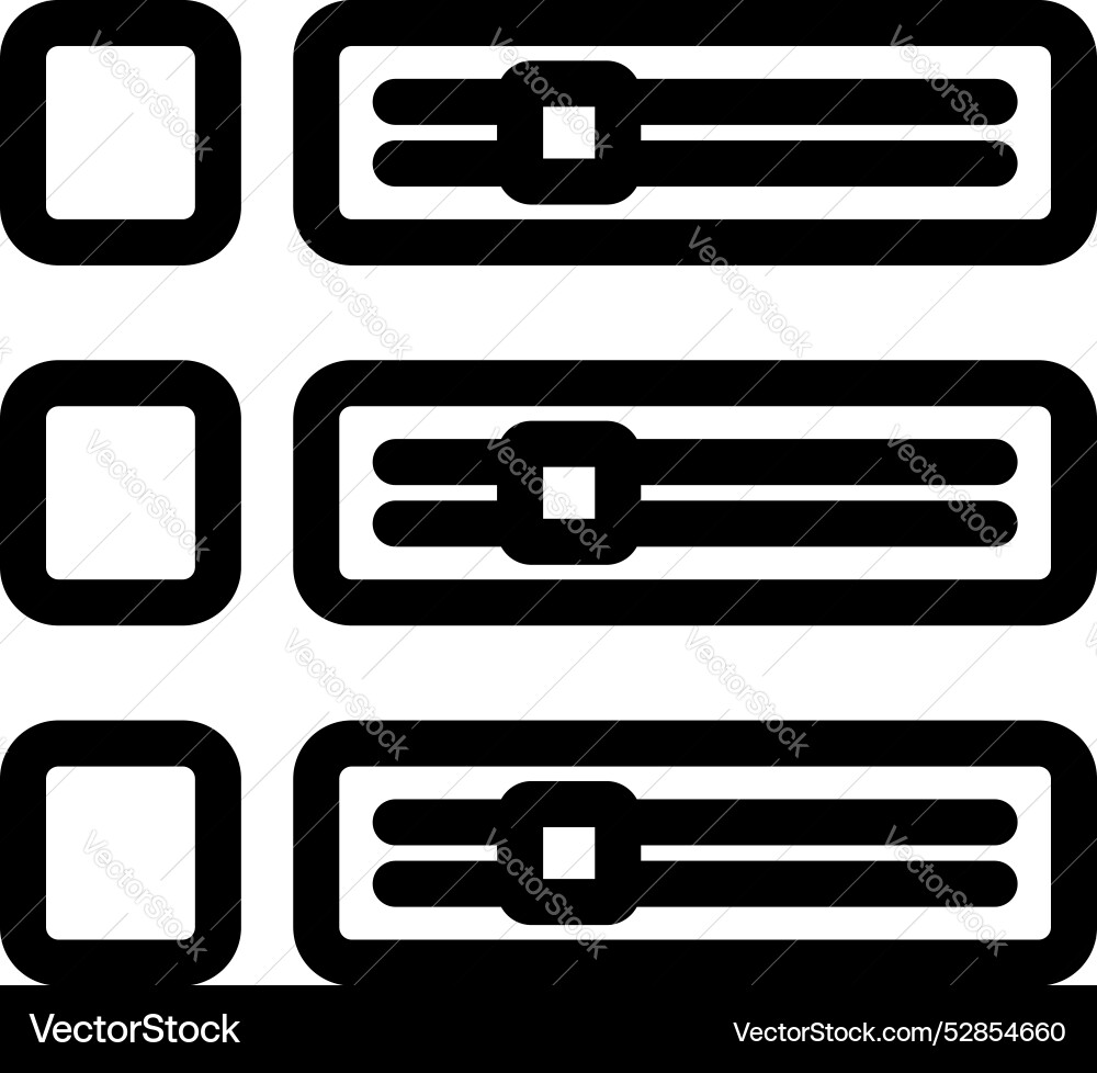 Server rack icon representing data storage Server rack icon representing data storage vector image