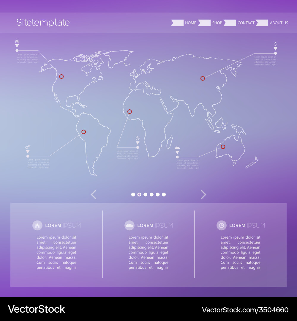 Template for web-site and mobile application vector image