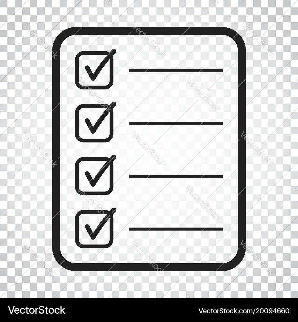 To do list icon checklist task in flat style vector image