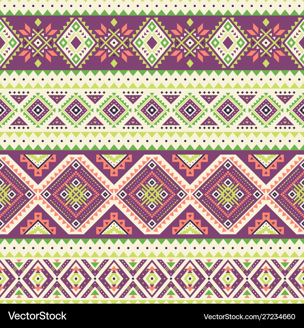 Tribal geometric seamless pattern Tribal geometric seamless pattern vector image